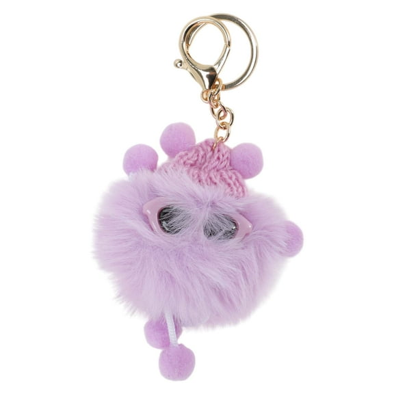 Unique Bargains Christmas 1 Pc Fashion Coal Ball Handbag Charm Bag Accessories Taro Purple