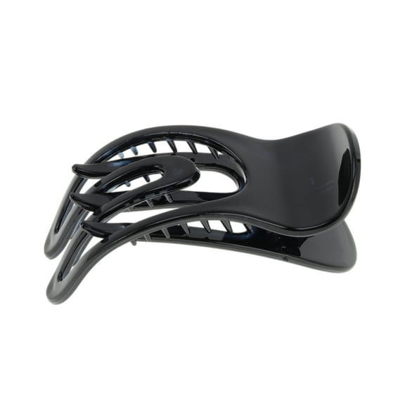 Unique Bargains 1 Pc Fashion Concave Hair Clips Hairdo Clip Black