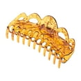 thumbnail image 1 of Unique Bargains 1 Pc Fashion Corrugated Edge Hair Clips Hairdo Clip Dark Brown, 1 of 5