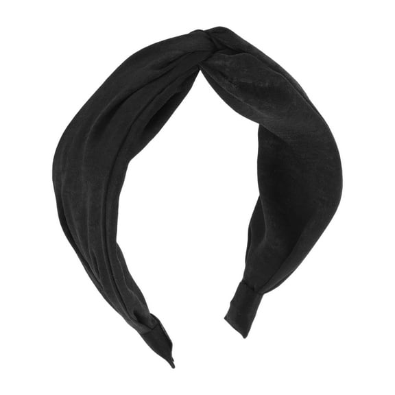 Unique Bargains 1 Pc Fashion Cross Wide Headbands for Women Black