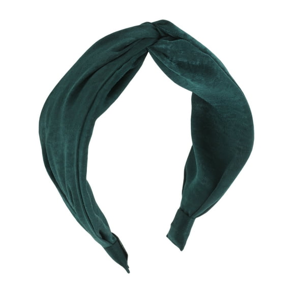 Unique Bargains 1 Pc Fashion Cross Wide Headbands for Women Blackish Green