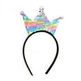 thumbnail image 1 of Unique Bargains 1 Pc Fashion Crown Sequins Headband for Women for Girls Pink Assorted Color, 1 of 6