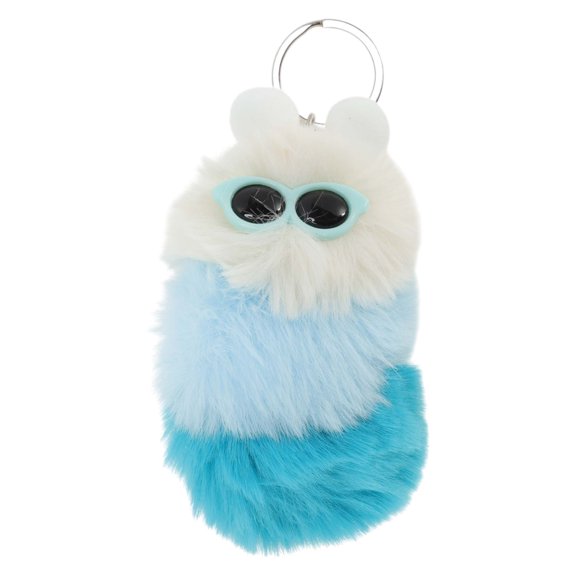 Unique Bargains 1 Pc Fashion Cute Caterpillar Handbag Charm Bag Accessories White Blue