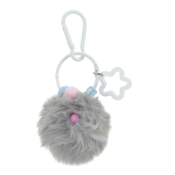 Unique Bargains 1 Pc Fashion Cute Coal Ball Handbag Charm Bag Accessories Gray