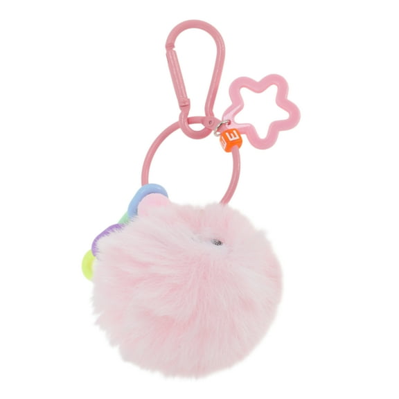 Unique Bargains 1 Pc Fashion Cute Coal Ball Handbag Charm Bag Accessories Pink