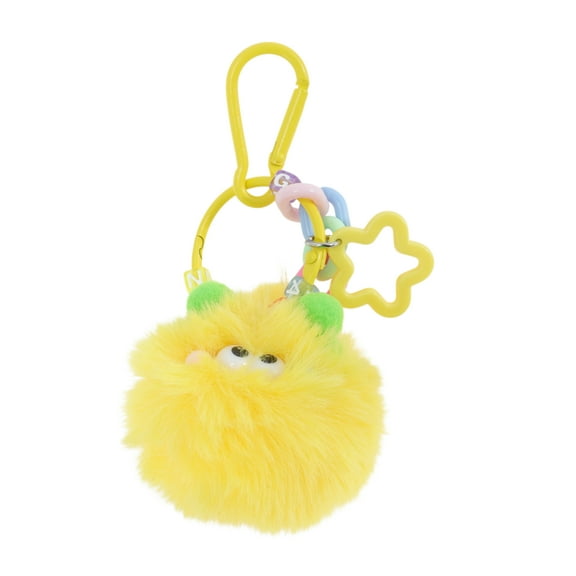 Unique Bargains 1 Pc Fashion Cute Coal Ball Handbag Charm Bag Accessories Yellow