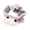 thumbnail image 1 of Unique Bargains 1 Pc Fashion Cute Plush Washing Face Big Eyes Headwrap for Women 8.27"x3.15" Purple, 1 of 3