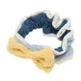 thumbnail image 1 of Unique Bargains 1 Pc Fashion Cute Plush Washing Face Knot Bow Headwrap for Women 8.27"x2.76" Blue Yellow, 1 of 3