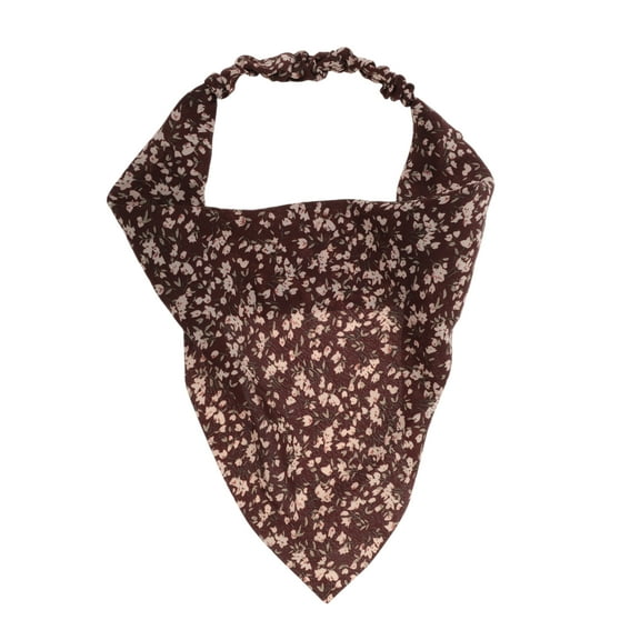 Unique Bargains 1 Pc Fashion Ditsy Floral Headwrap for Women Coffee Color
