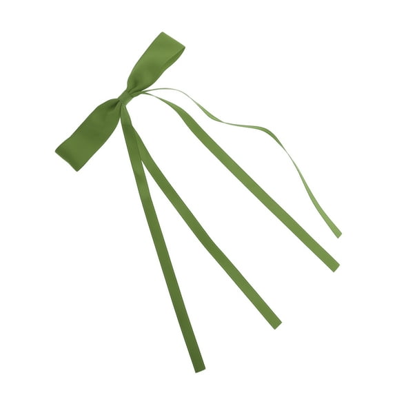 Unique Bargains 1 Pc Fashion Double Bow Hair Clips Hairdo Clip for Home Green