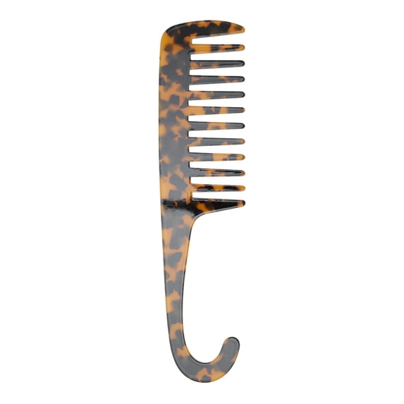 Unique Bargains 1 Pc Fashion Durable Wide Tooth Comb Brown Acetate Sheet