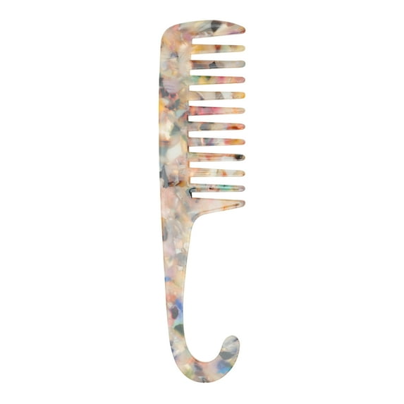 Unique Bargains 1 Pc Fashion Durable Wide Tooth Comb Multicolored Acetate Sheet