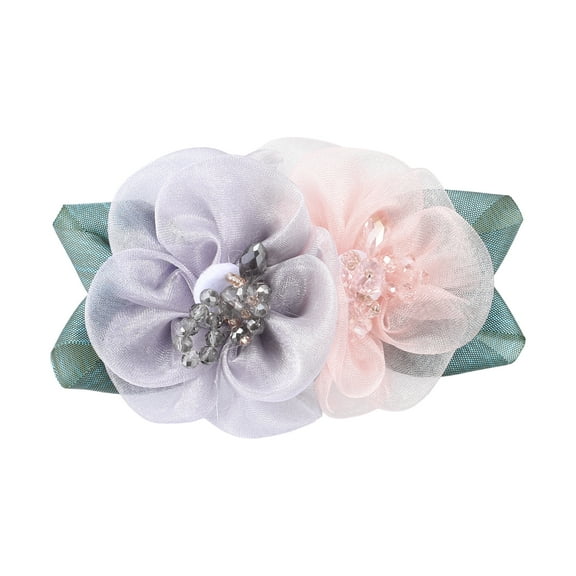 Unique Bargains 1 Pc Fashion Elegant Flower Hair Pin Hairdo Clip for Women 4.72"x2.56"x1.38" Gray