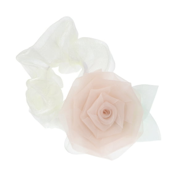 Unique Bargains 1 Pc Fashion Elegant Flower Hair Scrunchies for Women for Girls 2.76"x2.36" Pink