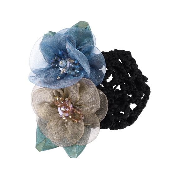 Unique Bargains 1 Pc Fashion Elegant Hair Net Bag Hairdo Clip for Women 4.72"x2.56"x1.38" Blue