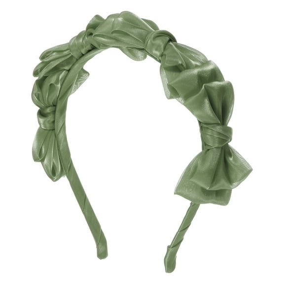 Unique Bargains 1 Pc Fashion Elegant Knot Bow Headband for Women for Girls 5.91"x1.97" Green