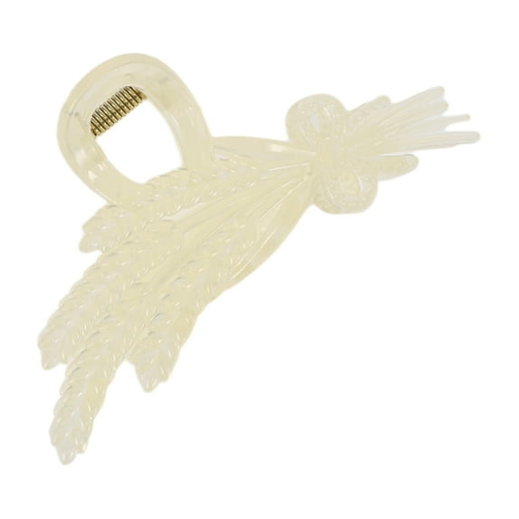 Unique Bargains 1 Pc Fashion Elegant Large Wheat Ear Hair Clips for Women 4.13"x1.97"x1.57" Beige