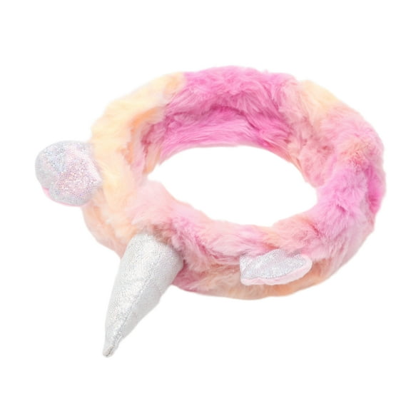 Unique Bargains 1 Pc Fashion Exquisite Plush Washing Face Headwrap for Women 7.28"x1.97" Pink