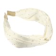thumbnail image 1 of Unique Bargains 1 Pc Fashion Faux Diamond Knitted Crossover Headband for Women 5.91"x2.17" Beige, 1 of 6