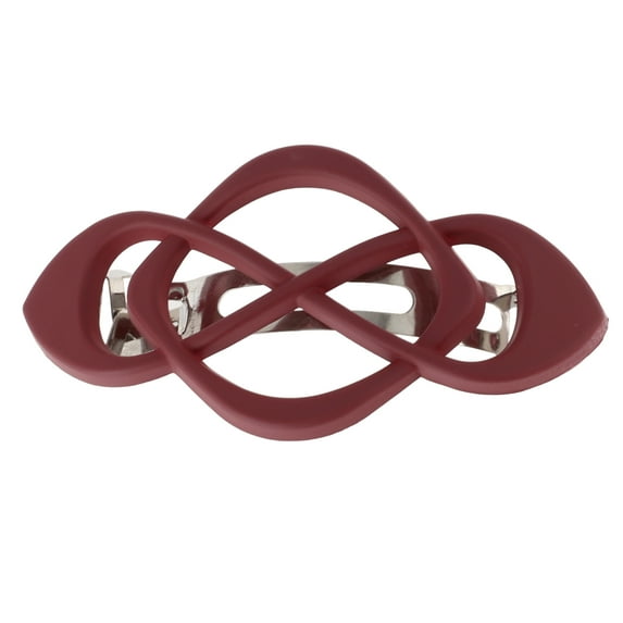 Unique Bargains 1 Pc Fashion Grace Hair Clips Hairdo Clip for Women 3.19"x1.65"x0.98" Wine Red