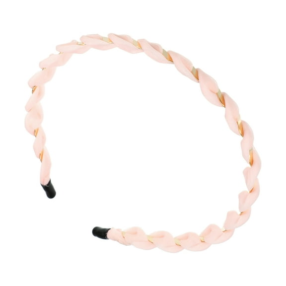 Unique Bargains 1 Pc Fashion Grace Mesh Fine Twist Headband for Girls for Women 4.92" ID Pink