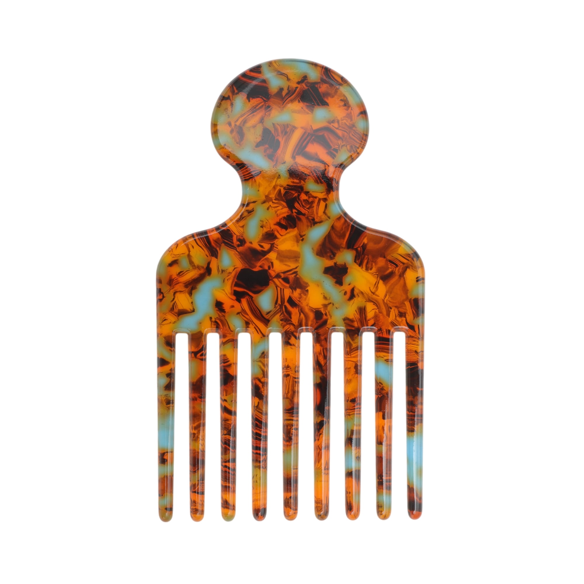 Unique Bargains 1 Pc Fashion Hair Insert Comb for All Hair Types Styles Blue, Brown