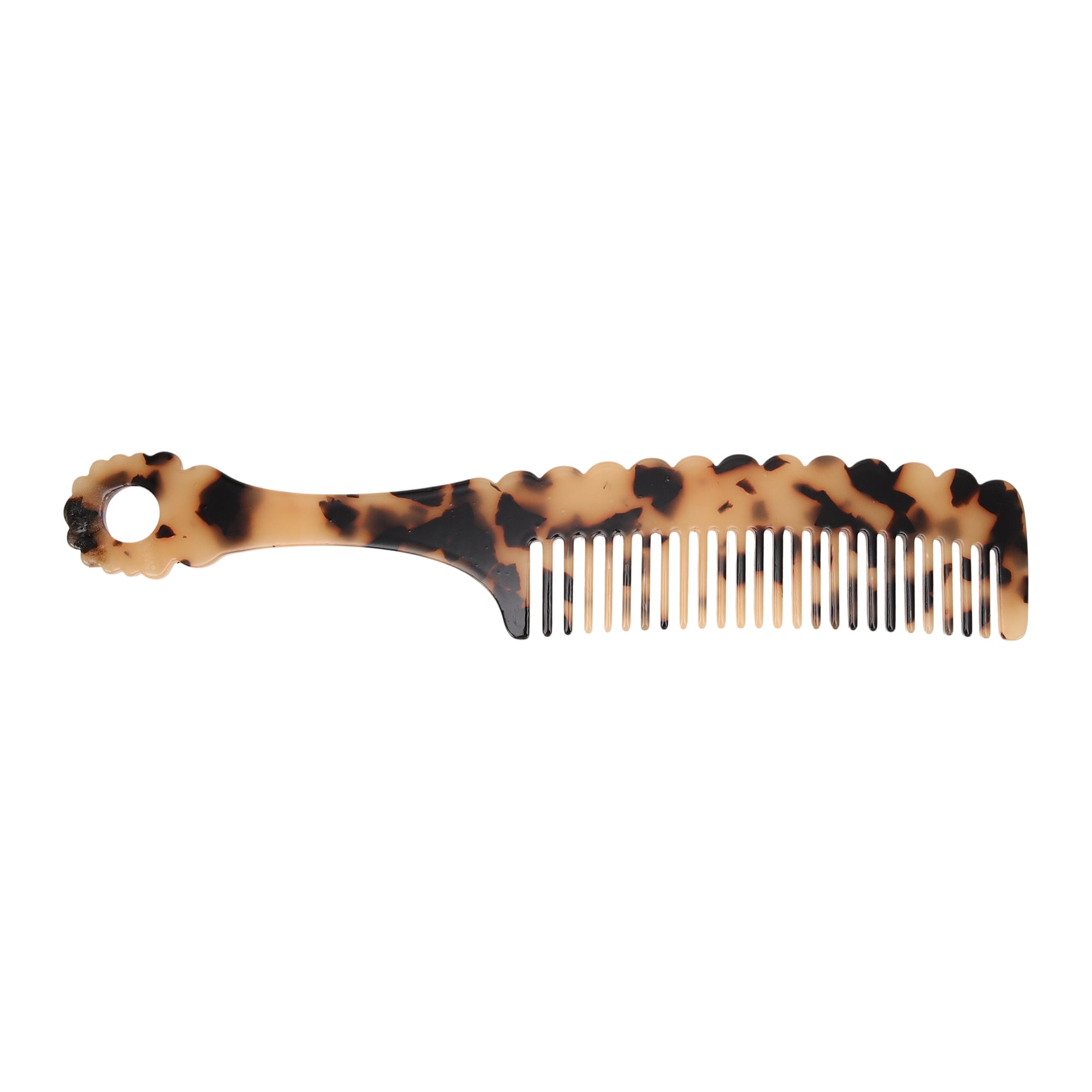 Unique Bargains 1 Pc Fashion Handle Wavy Hair Comb for All Hair Types Styles Light Brown