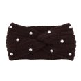 thumbnail image 1 of Unique Bargains 1 Pc Fashion Headband Pearl Pattern Coffee Color, 1 of 5