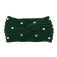 thumbnail image 1 of Unique Bargains 1 Pc Fashion Headband Pearl Pattern Dark Green, 1 of 5