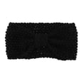 thumbnail image 1 of Unique Bargains 1 Pc Fashion Headband Popcorn Stitch Bow Pattern Black, 1 of 5