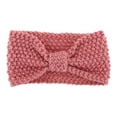 thumbnail image 1 of Unique Bargains 1 Pc Fashion Headband Popcorn Stitch Bow Pattern Dusty Pink, 1 of 5