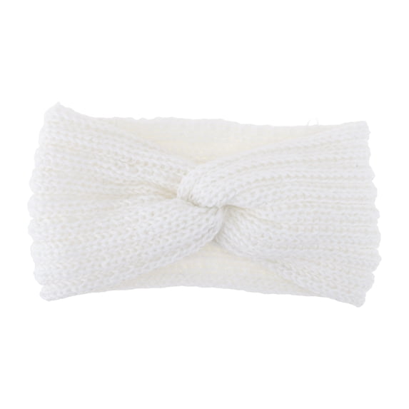 Unique Bargains 1 Pc Fashion Headband Ribbed Pattern White