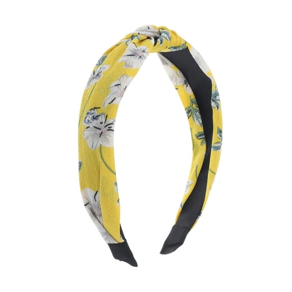 Unique Bargains 1 Pc Fashion Headbands for Women Phalaenopsis Yellow