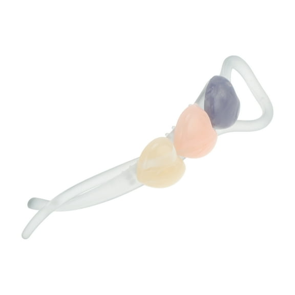 Unique Bargains 1 Pc Fashion Heart Beads Hair Clips for Home Blue Pink