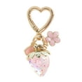 thumbnail image 1 of Unique Bargains 1 Pc Fashion Heart Buckle Strawberry Flower Handbag Charm Bag Accessories Sparkling Pink, 1 of 5