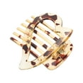 thumbnail image 1 of Unique Bargains 1 Pc Fashion Heart-Shaped Hollow Hair Clips Hairdo Clip Light Brown, 1 of 5