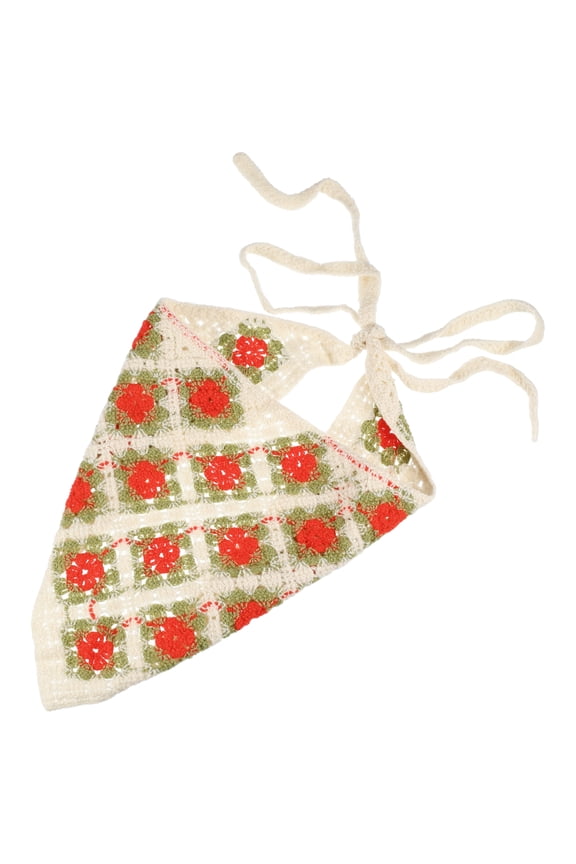 1 Pc Fashion Hollow Triangle Headwrap for Women for Girls 20.87"x10.24" Green