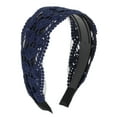 thumbnail image 1 of Unique Bargains 1 Pc Fashion Lace Headband 5.71"x4.72" Blue, 1 of 6