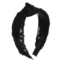Unique Bargains 1 Pc Fashion Lace Tie Headbands for Women Black