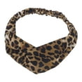 thumbnail image 1 of Unique Bargains 1 Pc Fashion Leopard Pattern Cross Elastic Hairband for Women Coffee, 1 of 6