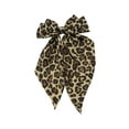 thumbnail image 1 of Unique Bargains 1 Pc Fashion Leopard Print Bow Ribbon Spring Hair Clips Yellow Brown, 1 of 5