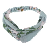 Unique Bargains 1 Pc Fashion Lily Pattern Cross Elastic Hairband for Women Gray