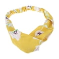 thumbnail image 1 of Unique Bargains 1 Pc Fashion Lily Pattern Cross Elastic Hairband for Women Yellow, 1 of 6