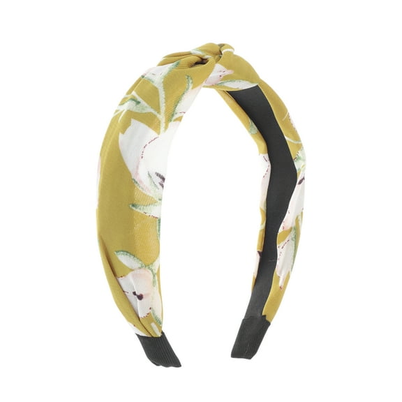 Unique Bargains 1 Pc Fashion Lily Pattern Headbands for Women Yellow