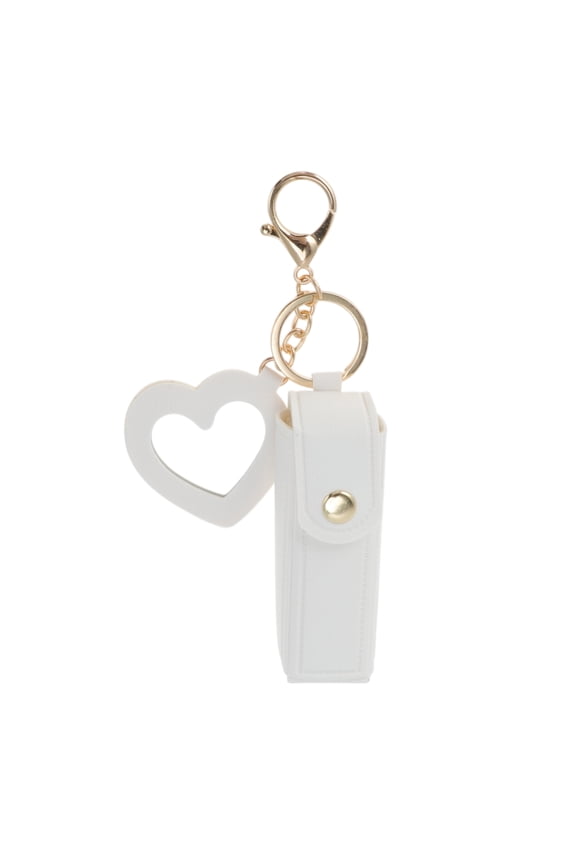 1 Pc Fashion Lipstick Bag with Mirror Handbag Charm Bag Accessories White