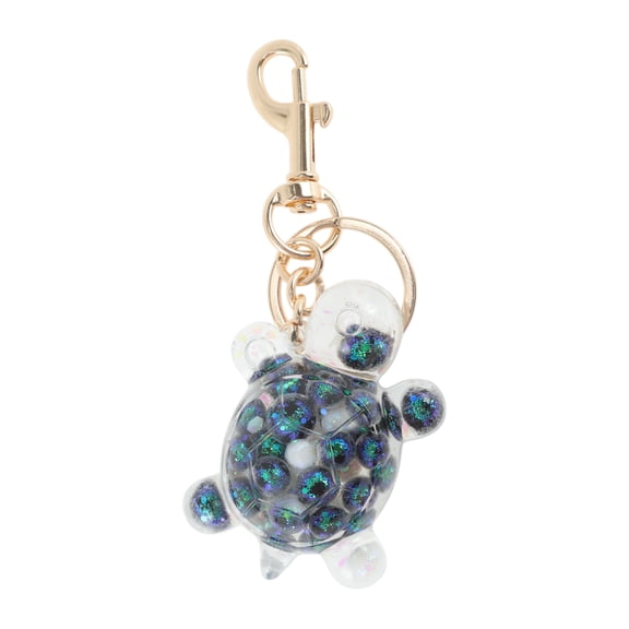 Unique Bargains 1 Pc Fashion Liquid Sand Turtle Handbag Charms Bag Accessories Malachite Green