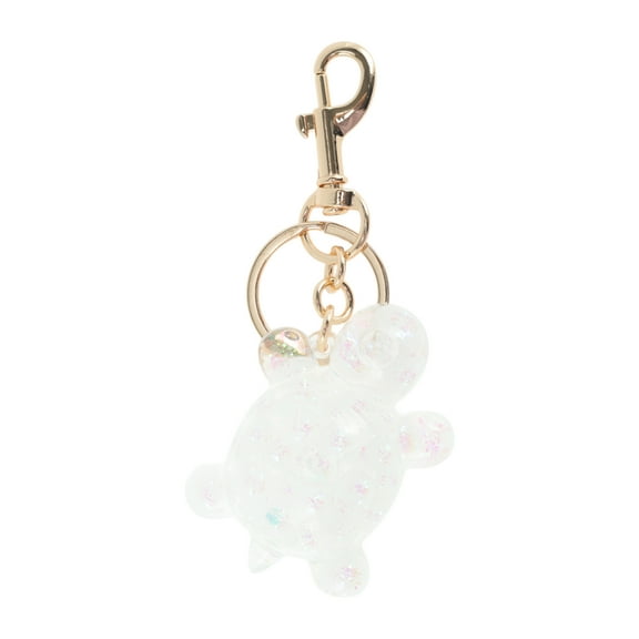 Unique Bargains 1 Pc Fashion Liquid Sand Turtle Handbag Charms Bag Accessories White