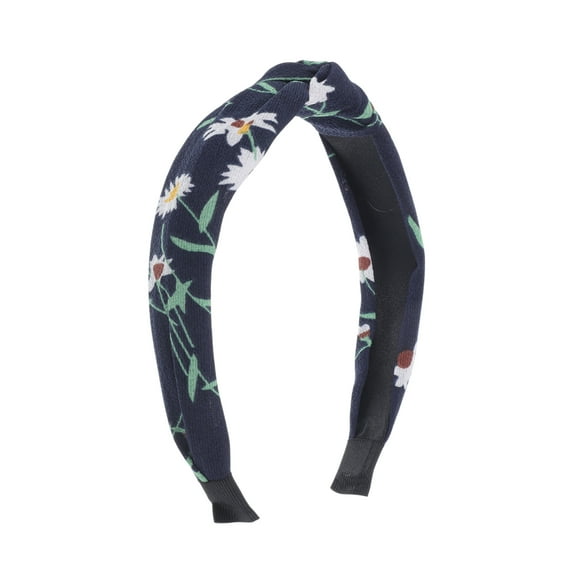 Unique Bargains 1 Pc Fashion Little Chrysanthemum Pattern Headbands for Women Navy Blue