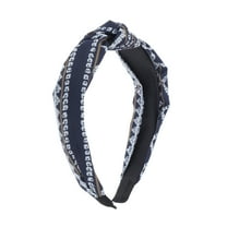 Unique Bargains 1 Pc Fashion Love Sea Pattern Headbands for Women Navy Blue