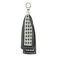 thumbnail image 1 of Unique Bargains 1 Pc Fashion Pearl Scarf Plaid Print Handbag Charm Bag Accessories Black, 1 of 5